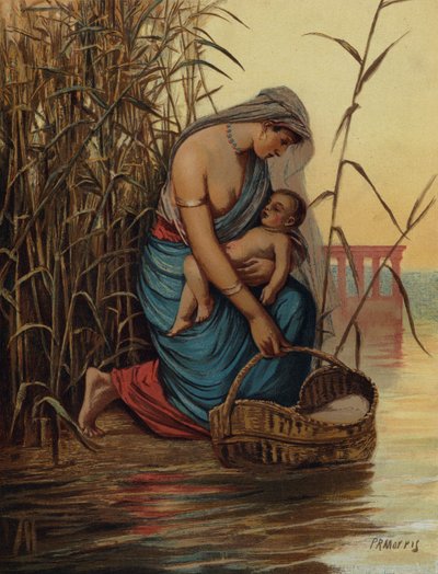 El infante Moisés y su madre de Philip Richard after Morris